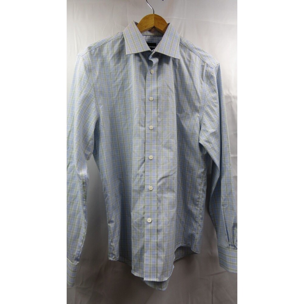 Jos. A. Bank Reserve 100% Egyptian Cotton Tailored Fit Plaid Shirt Sz Medium